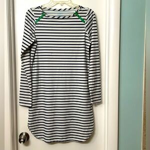 Cabana Life Cover Up or Dress Swim Material Classic Navy and White Stripe.